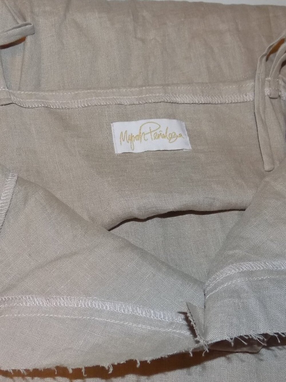 MYRAH PENALOZA Aura Slip 100% Linen Dress One Size Tan Beige NWOT - Picture 8 of 12